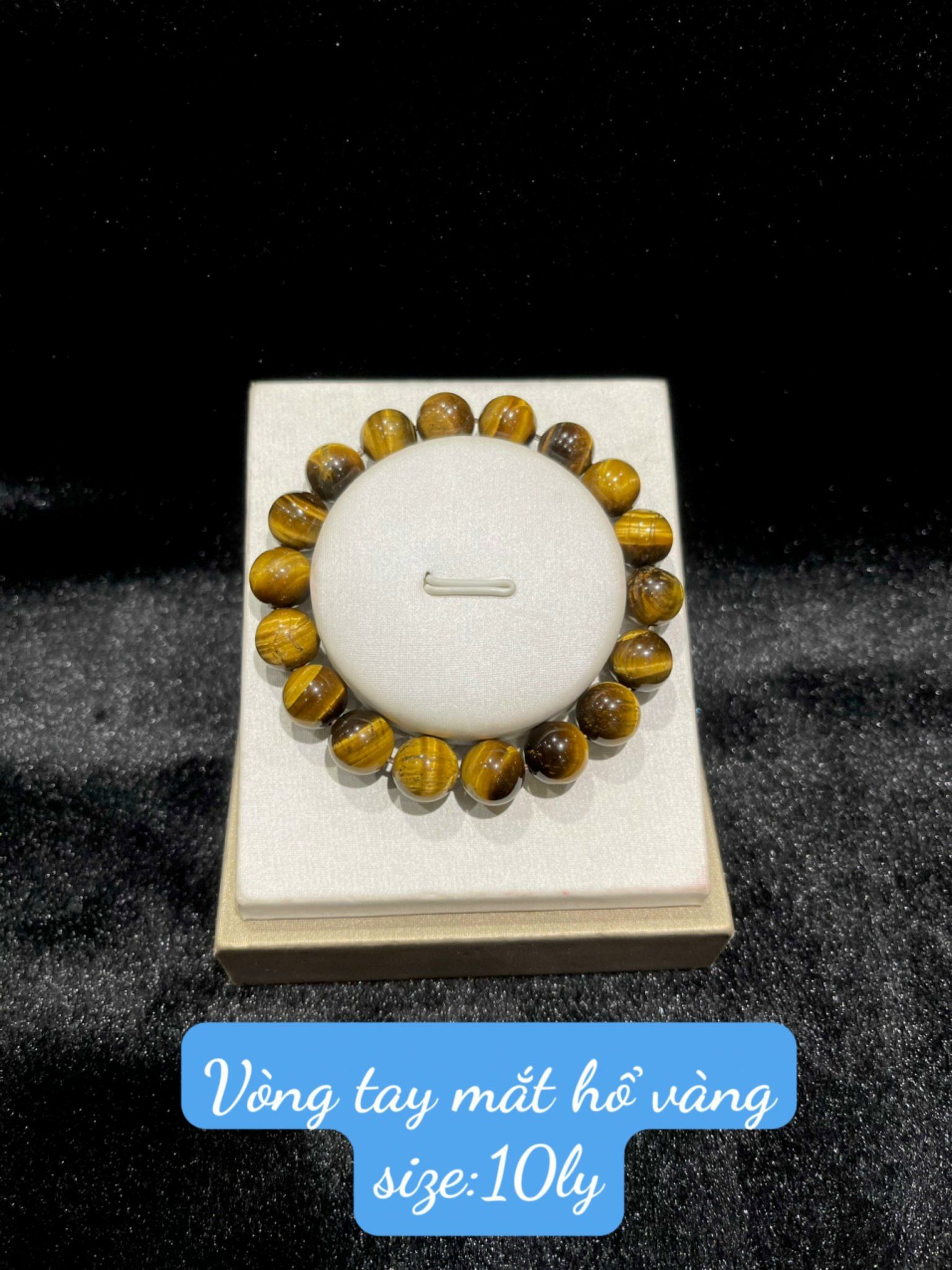 VÒNG TAY MẮT HỔ VÀNG (SIZE 8,10,12,14,16 VÀ 18 LY)