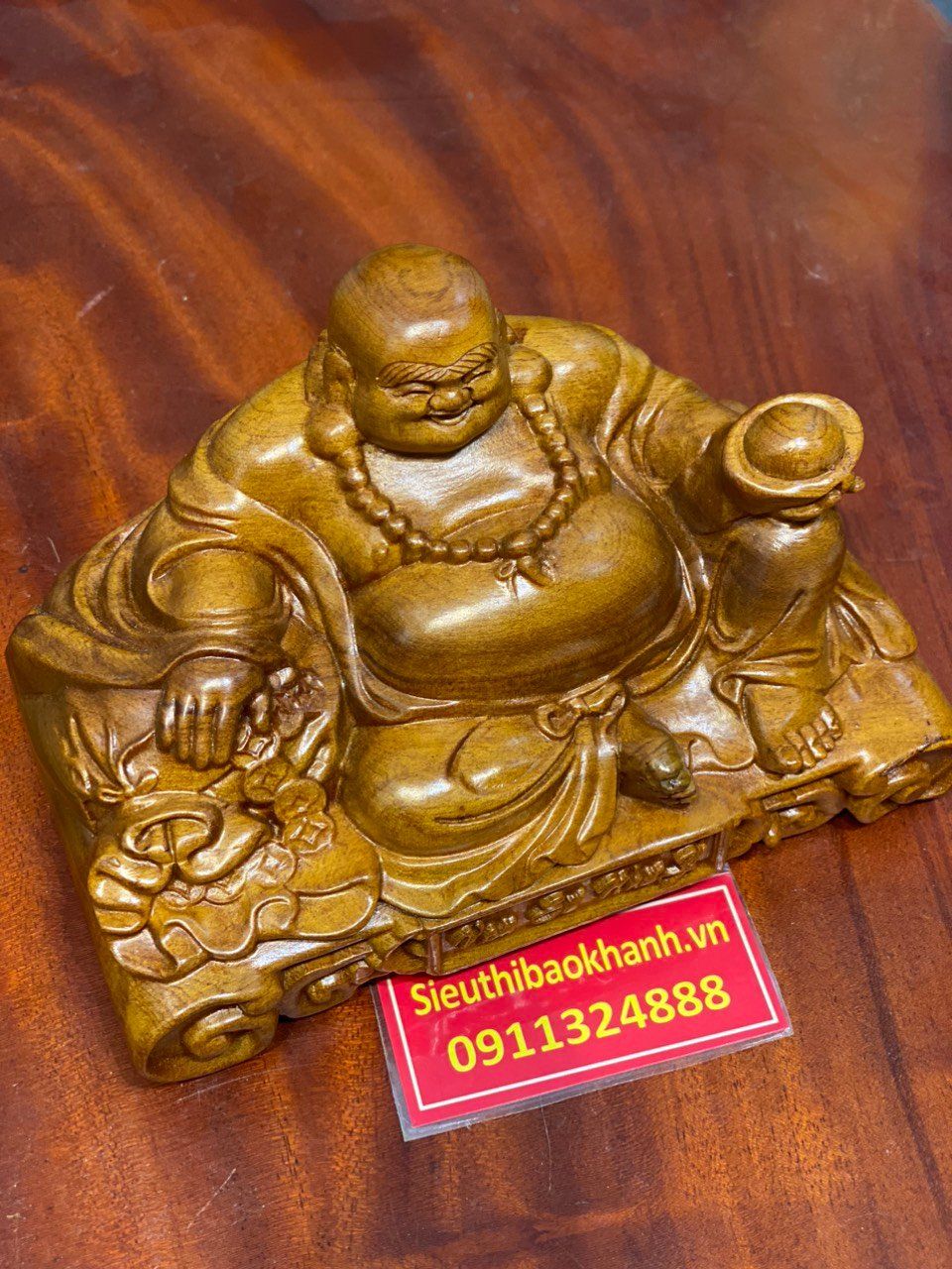 Phật di lặc gỗ bách xanh