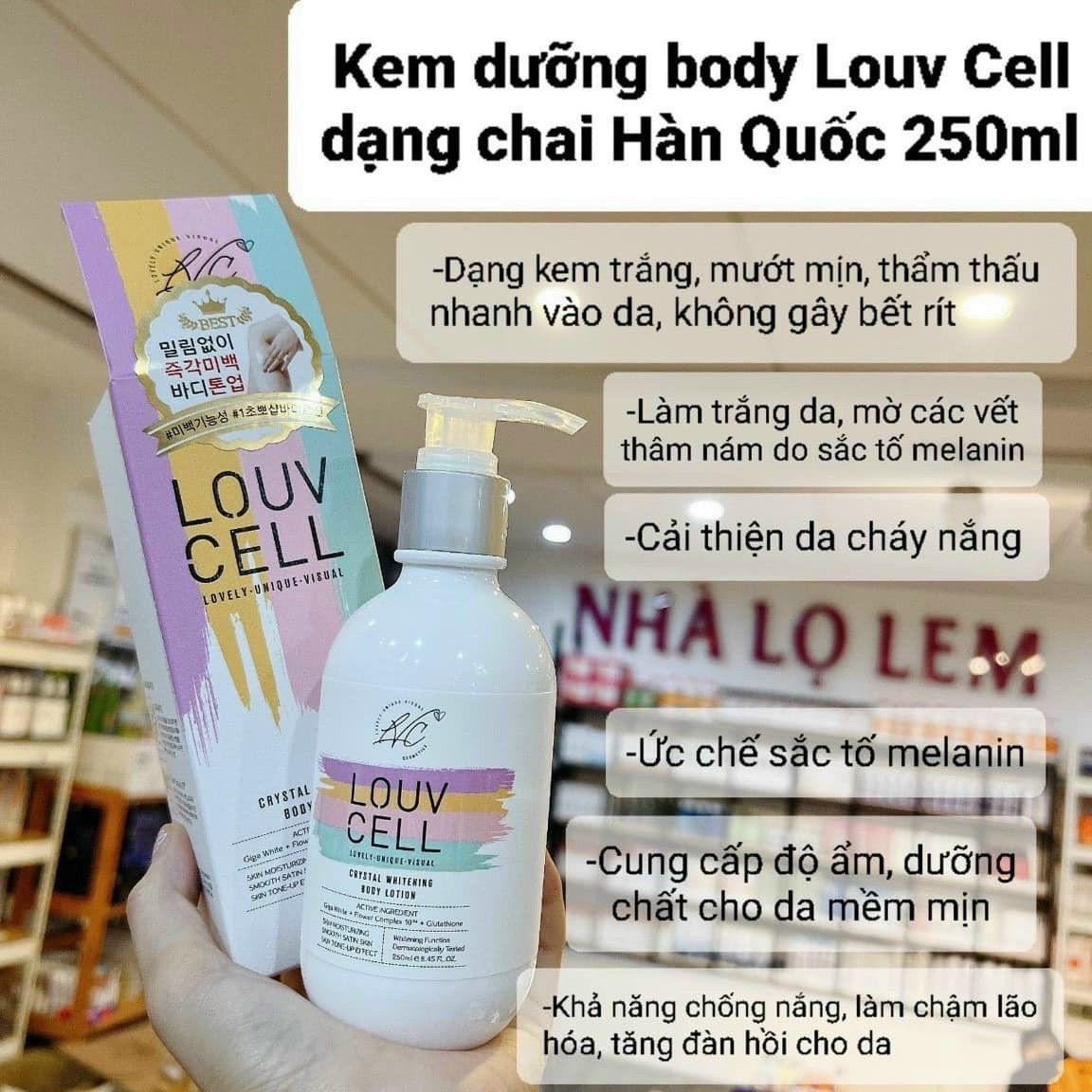 Kem dưỡng trắng body Louv Cell