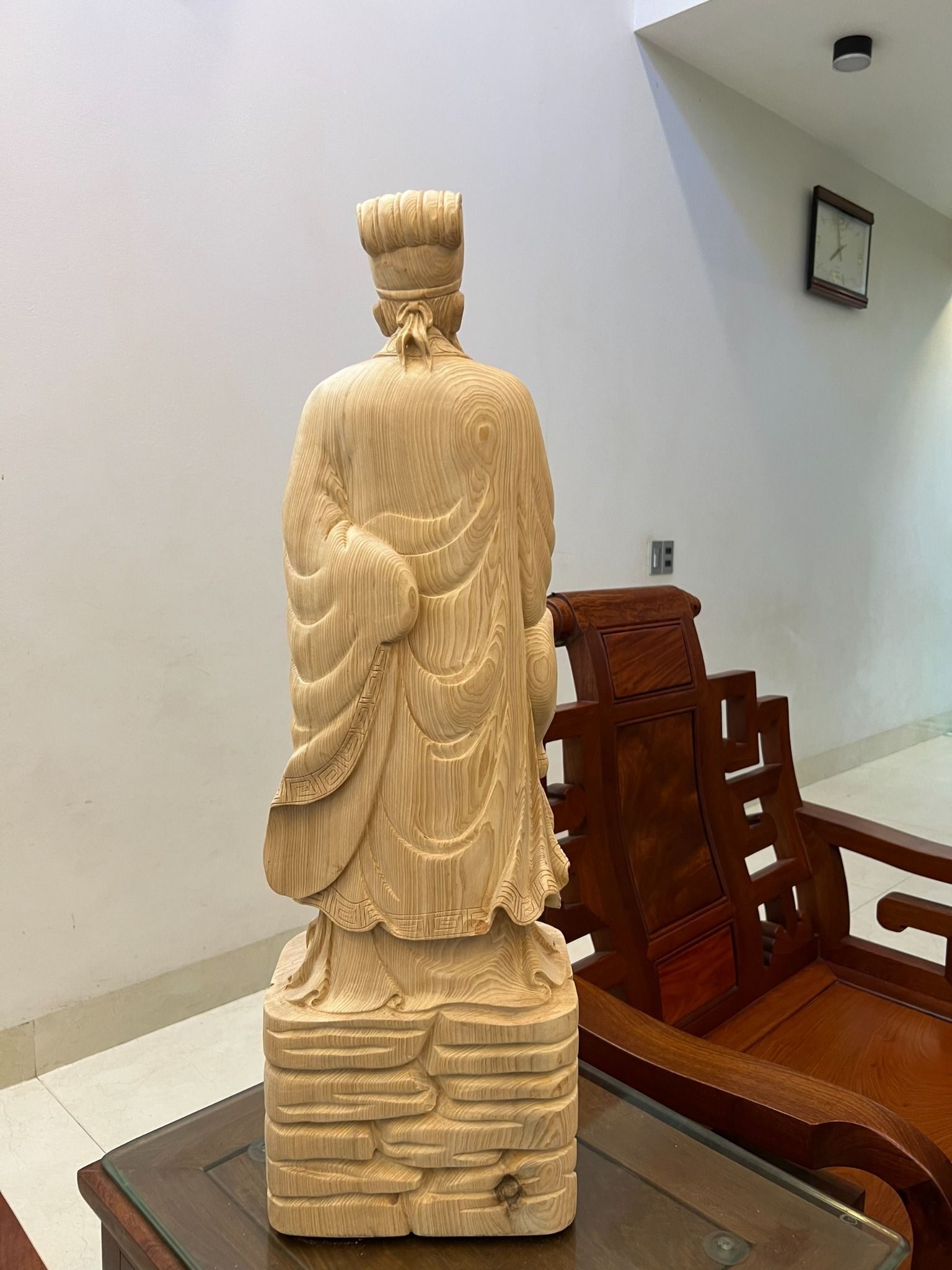 Tượng Khổng Minh gỗ Ngọc Am LK