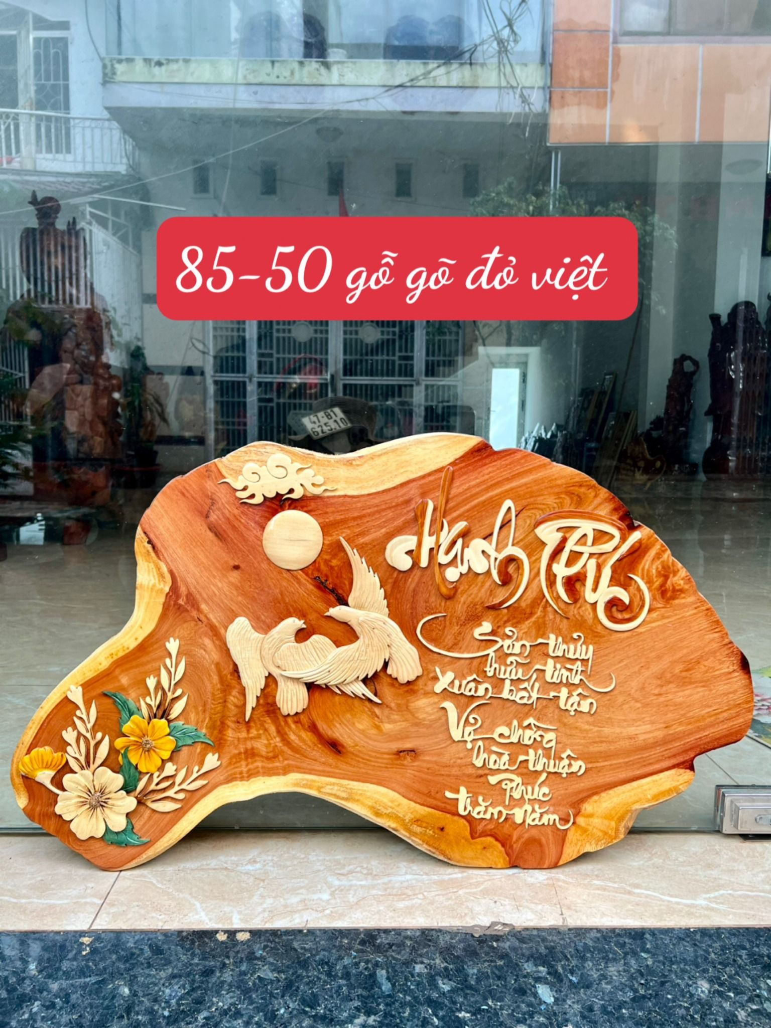 Tranh chữ ý nghĩa gỗ Gõ