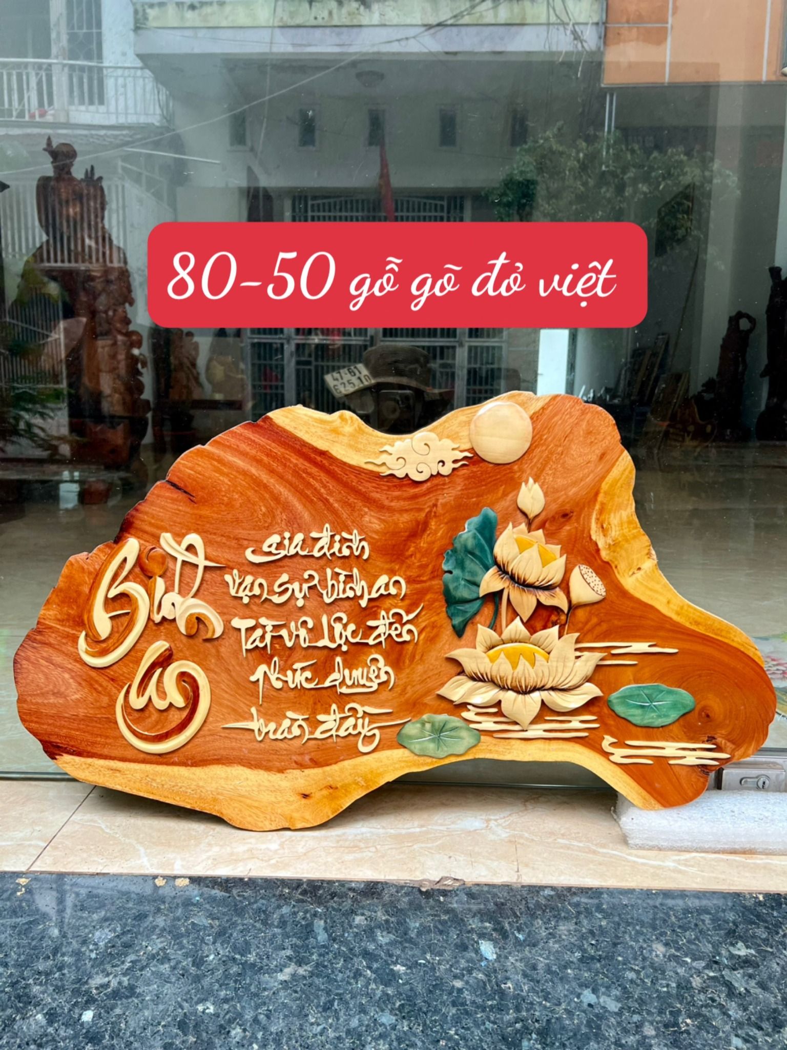 Tranh chữ ý nghĩa gỗ Gõ
