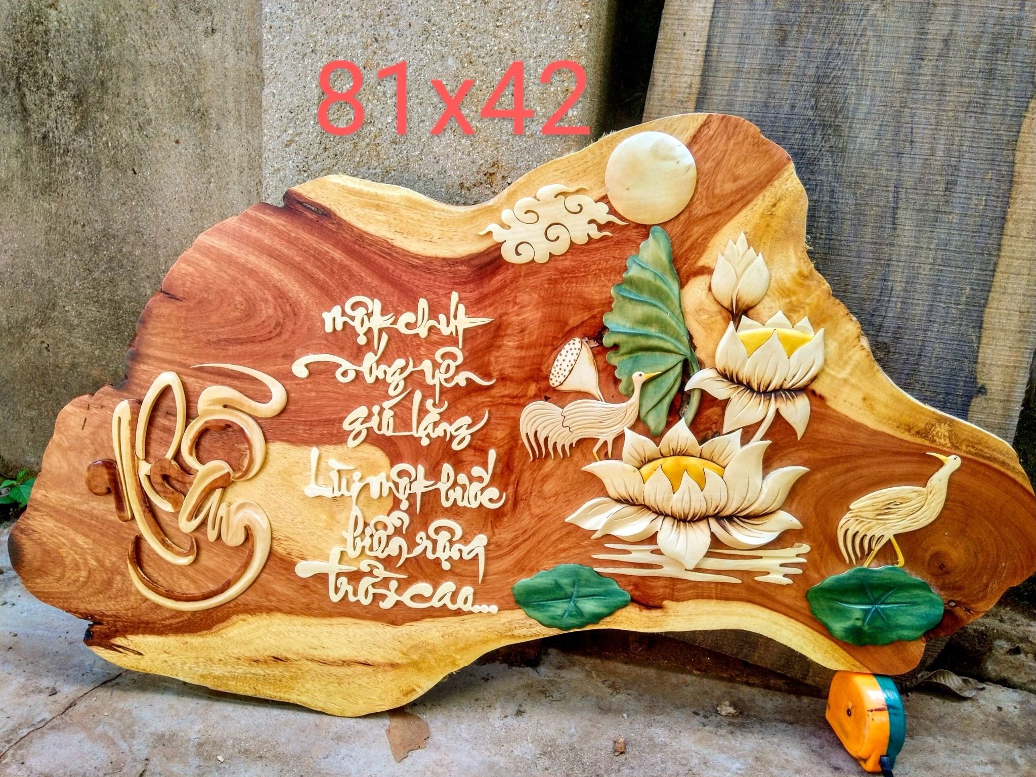 Tranh chữ ý nghĩa gỗ Gõ