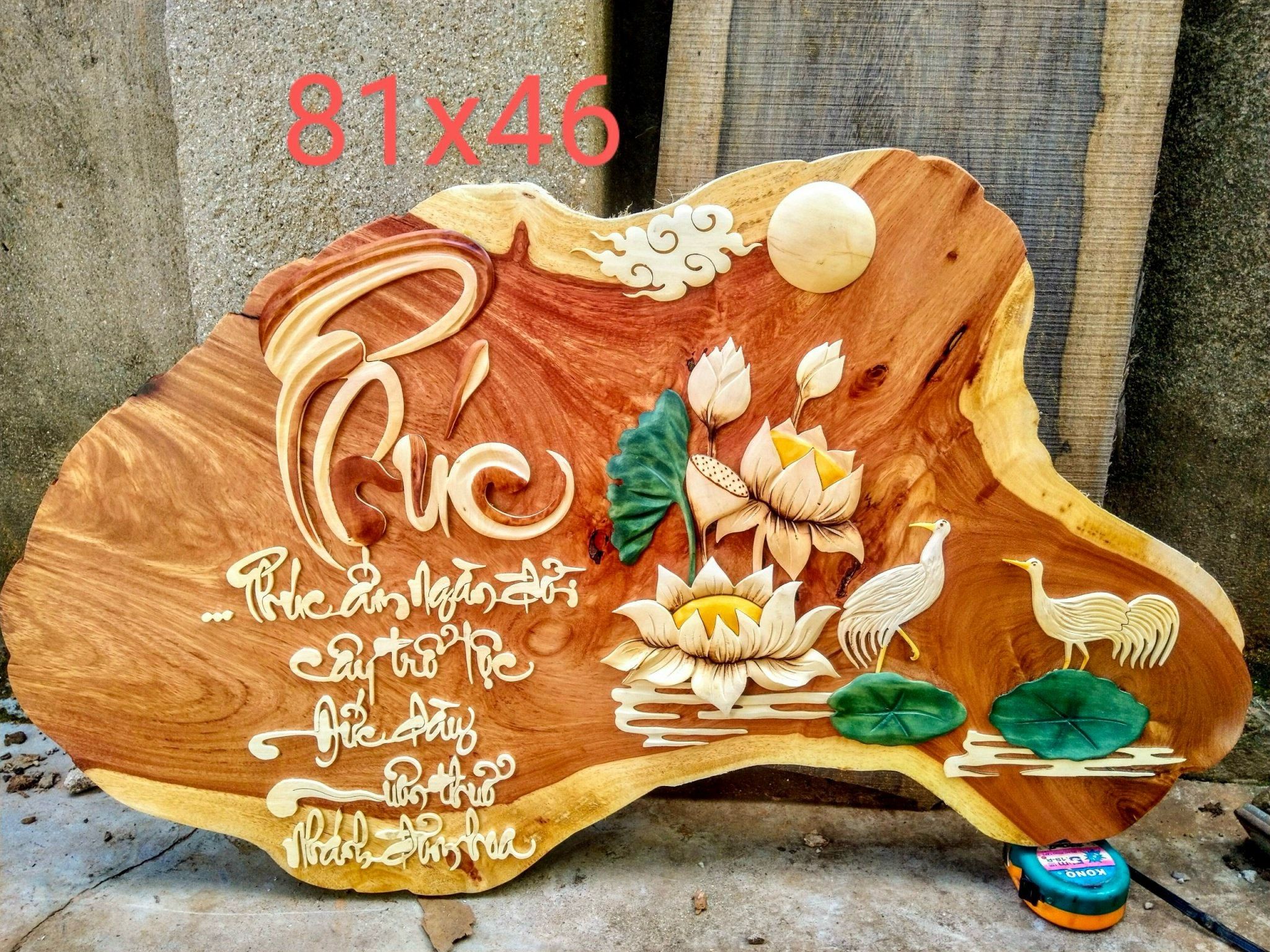 Tranh chữ ý nghĩa gỗ Gõ