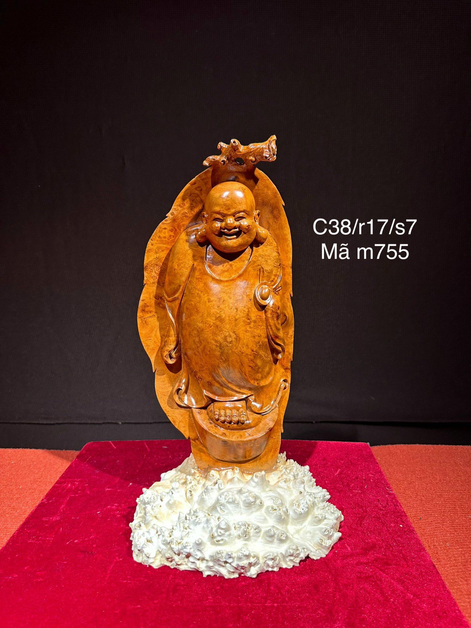 Di Lặc Chúc Phúc Gỗ Nu Hương
