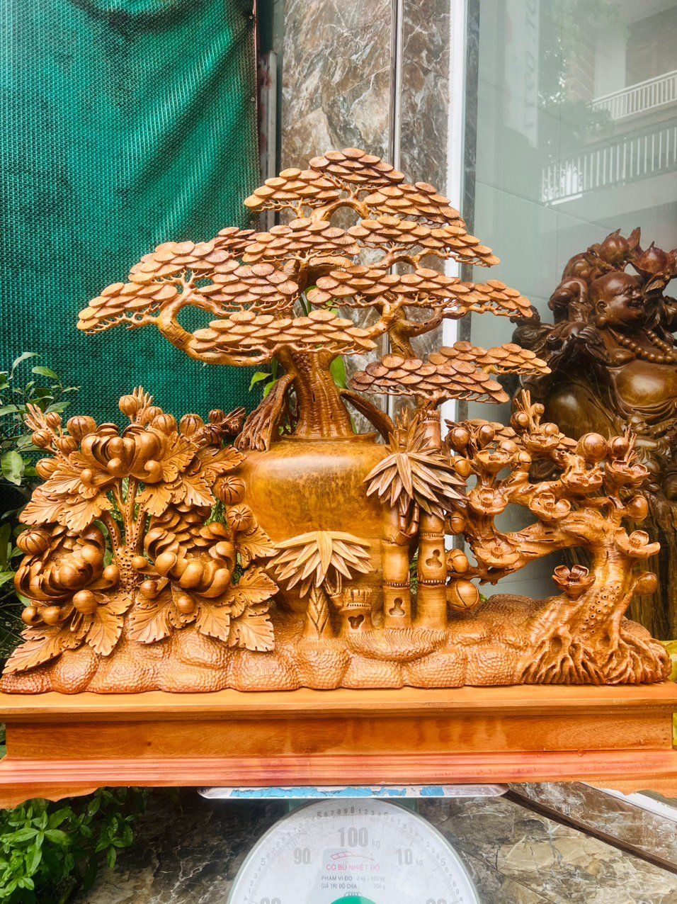 Bốn Mùa Sung Túc Gỗ Nu Ngọc Am