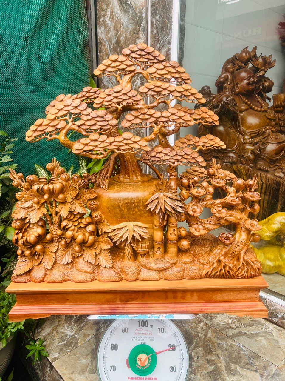 Bốn Mùa Sung Túc Gỗ Nu Ngọc Am