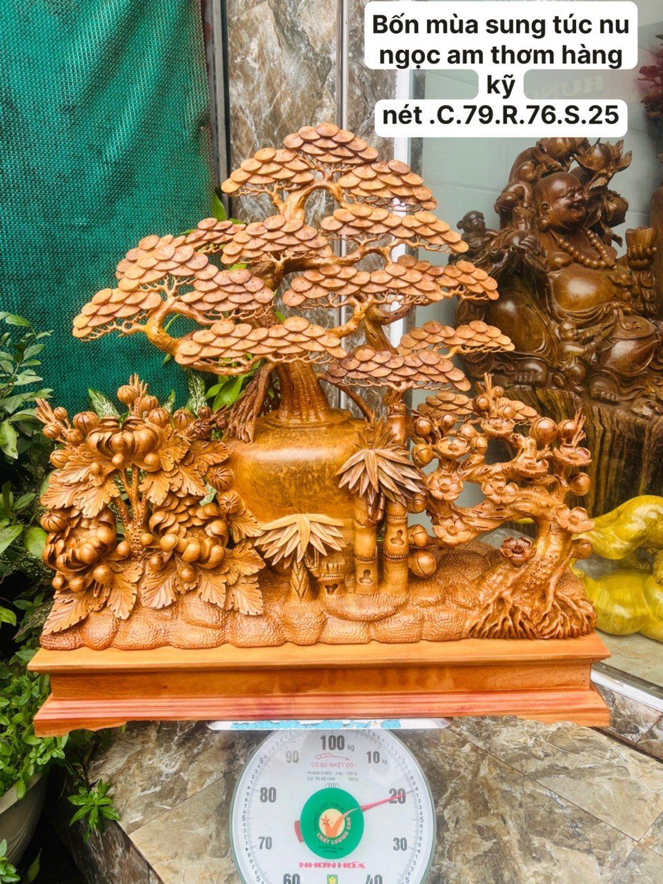 Bốn Mùa Sung Túc Gỗ Nu Ngọc Am