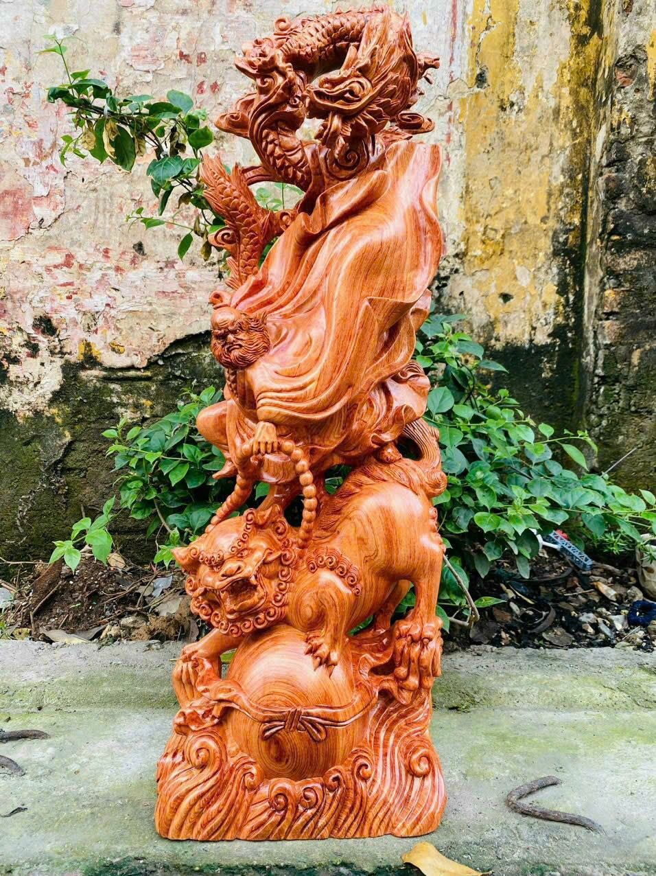 Tượng Đạt Ma Bay Gỗ Hương
