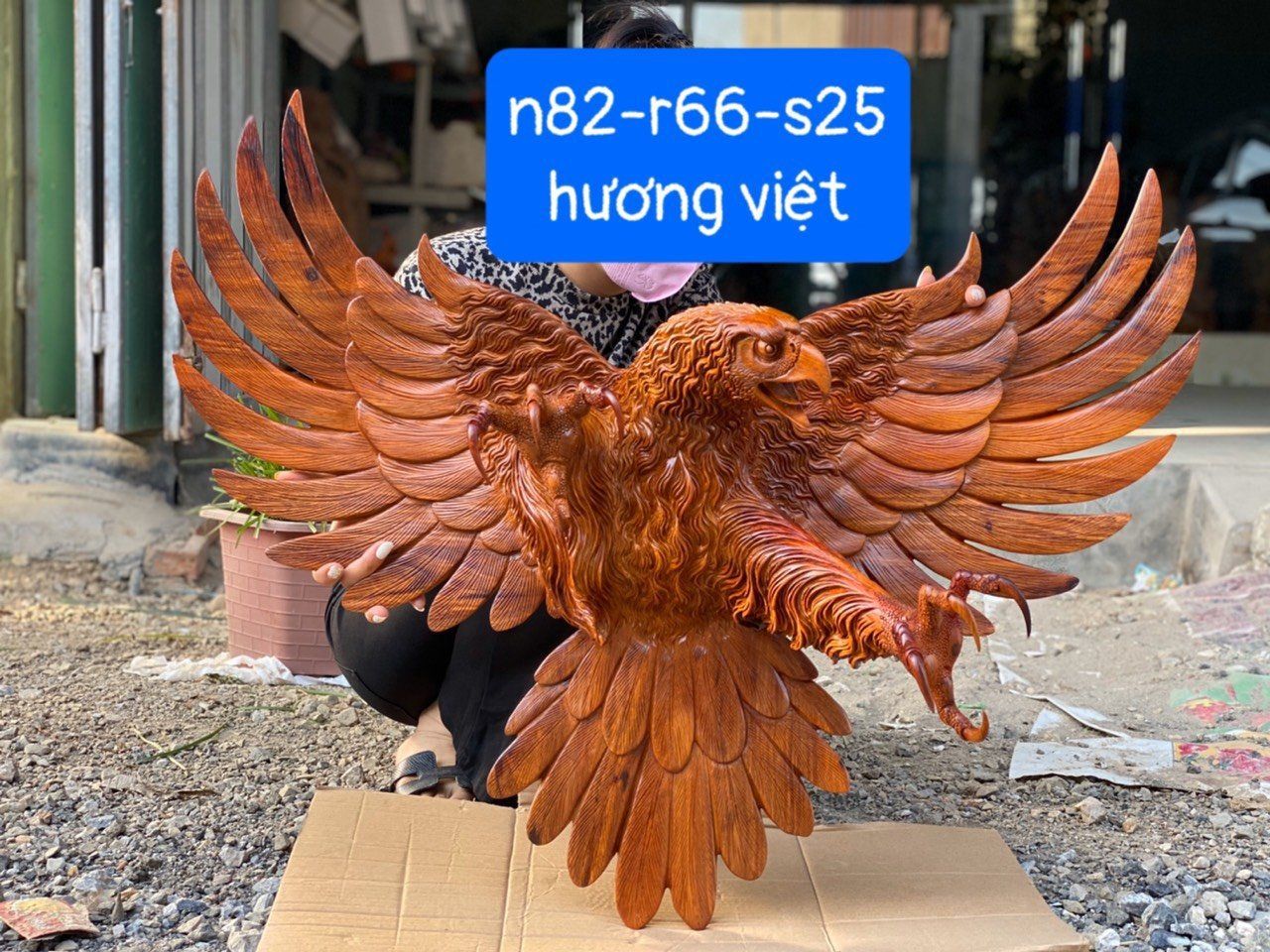 Đại Bàng Treo Tường Gỗ Hương Việt