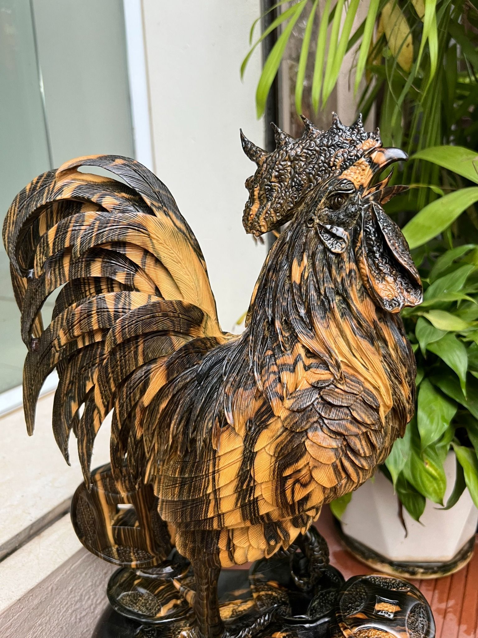 Nhất kê gỗ mun hoa liền