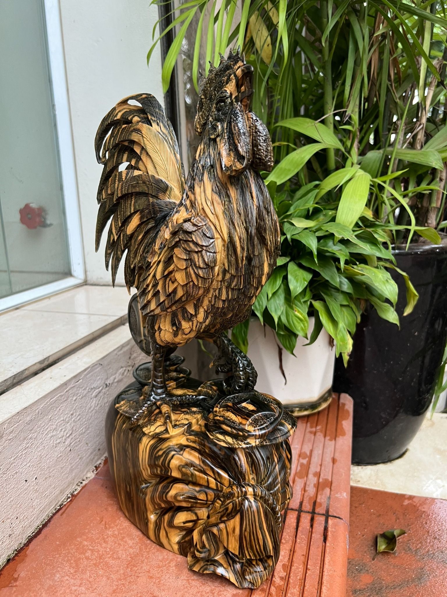 Nhất kê gỗ mun hoa liền