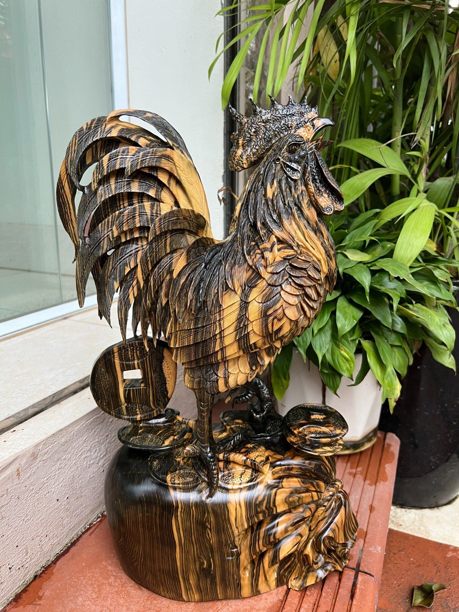Nhất kê gỗ mun hoa liền