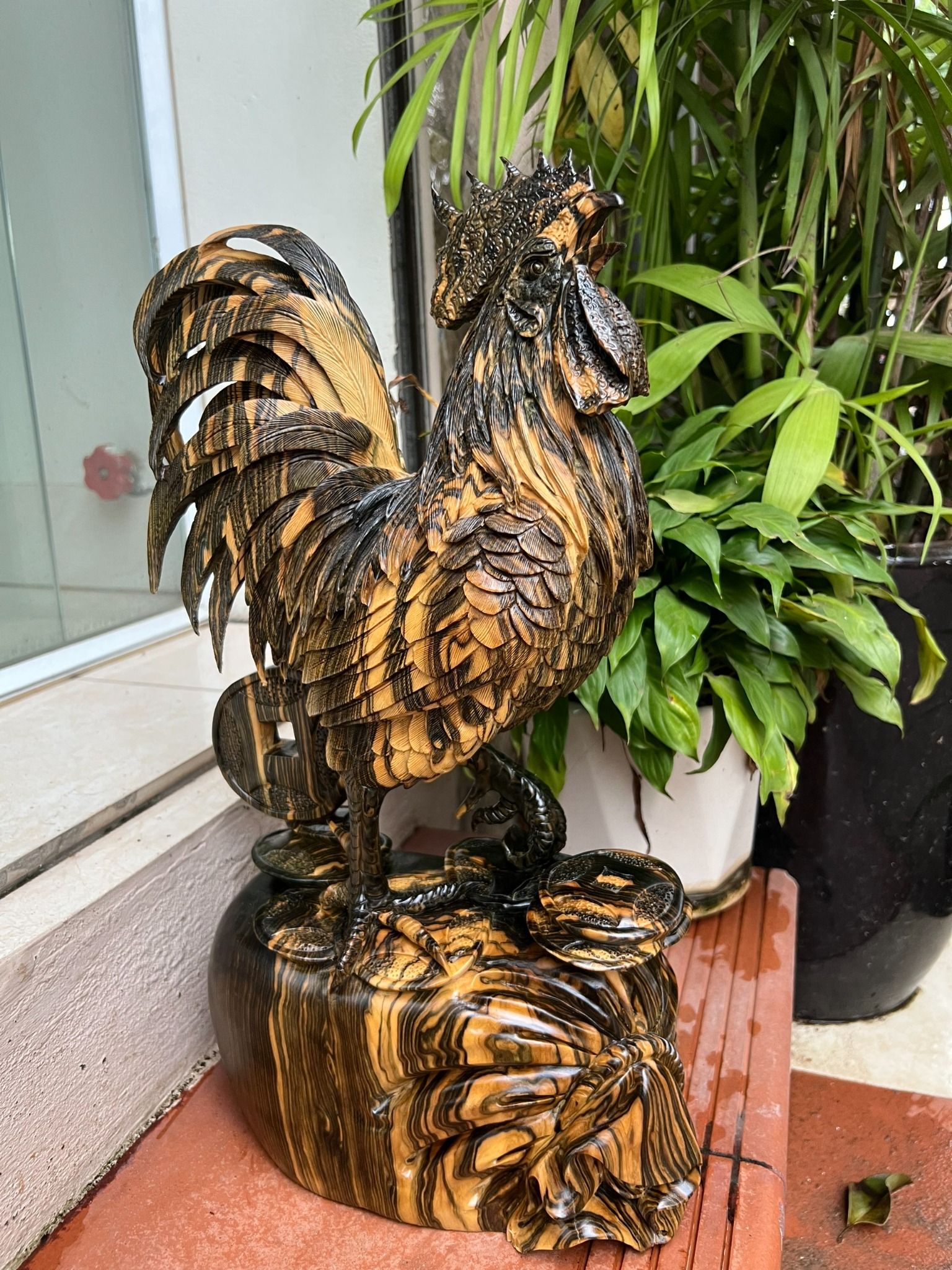 Nhất kê gỗ mun hoa liền