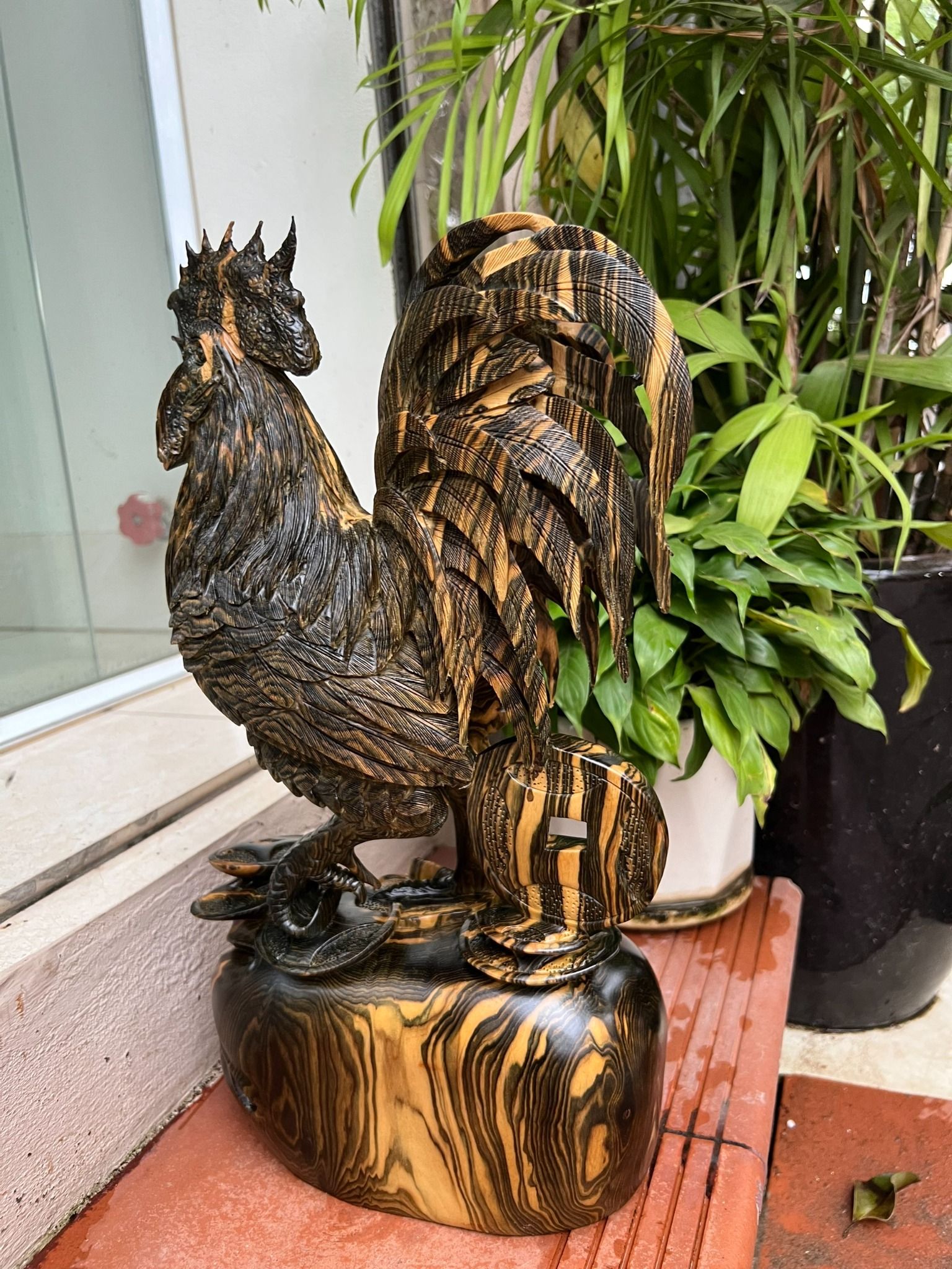 Nhất kê gỗ mun hoa liền