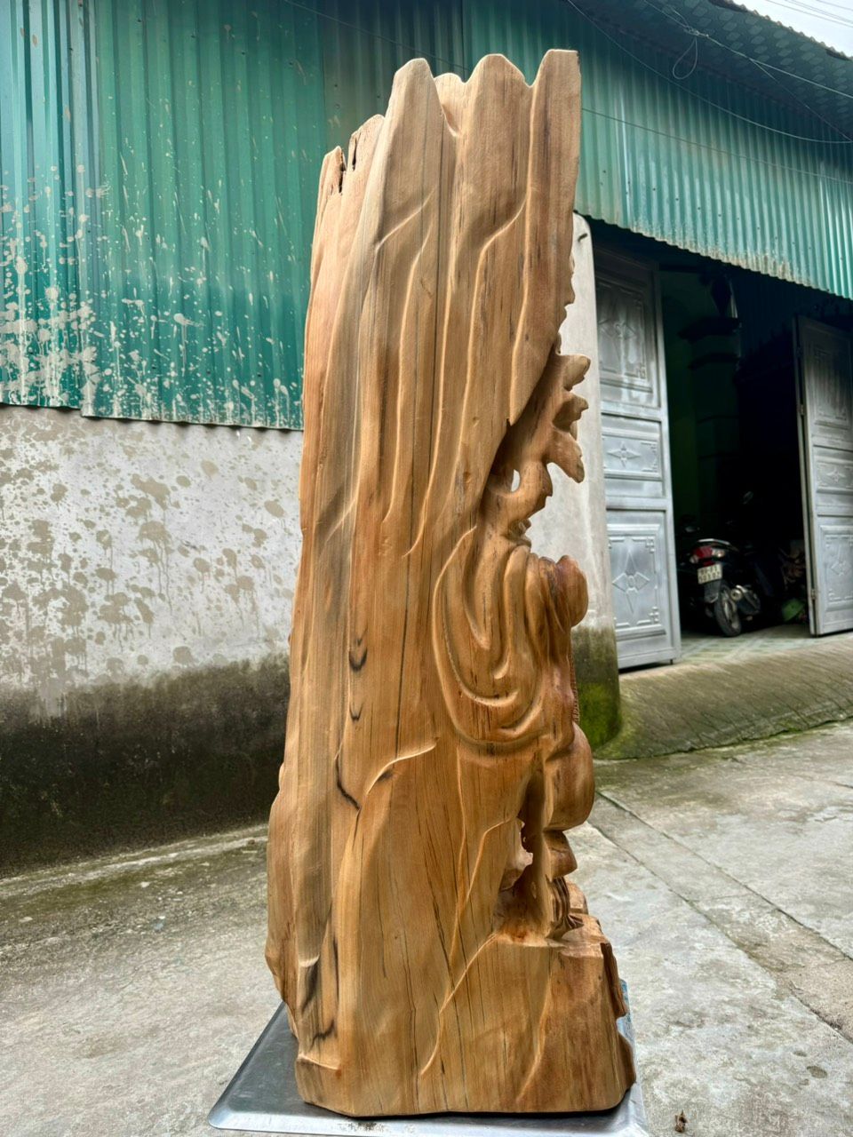 Di Lặc gỗ Ngọc Am liền khối