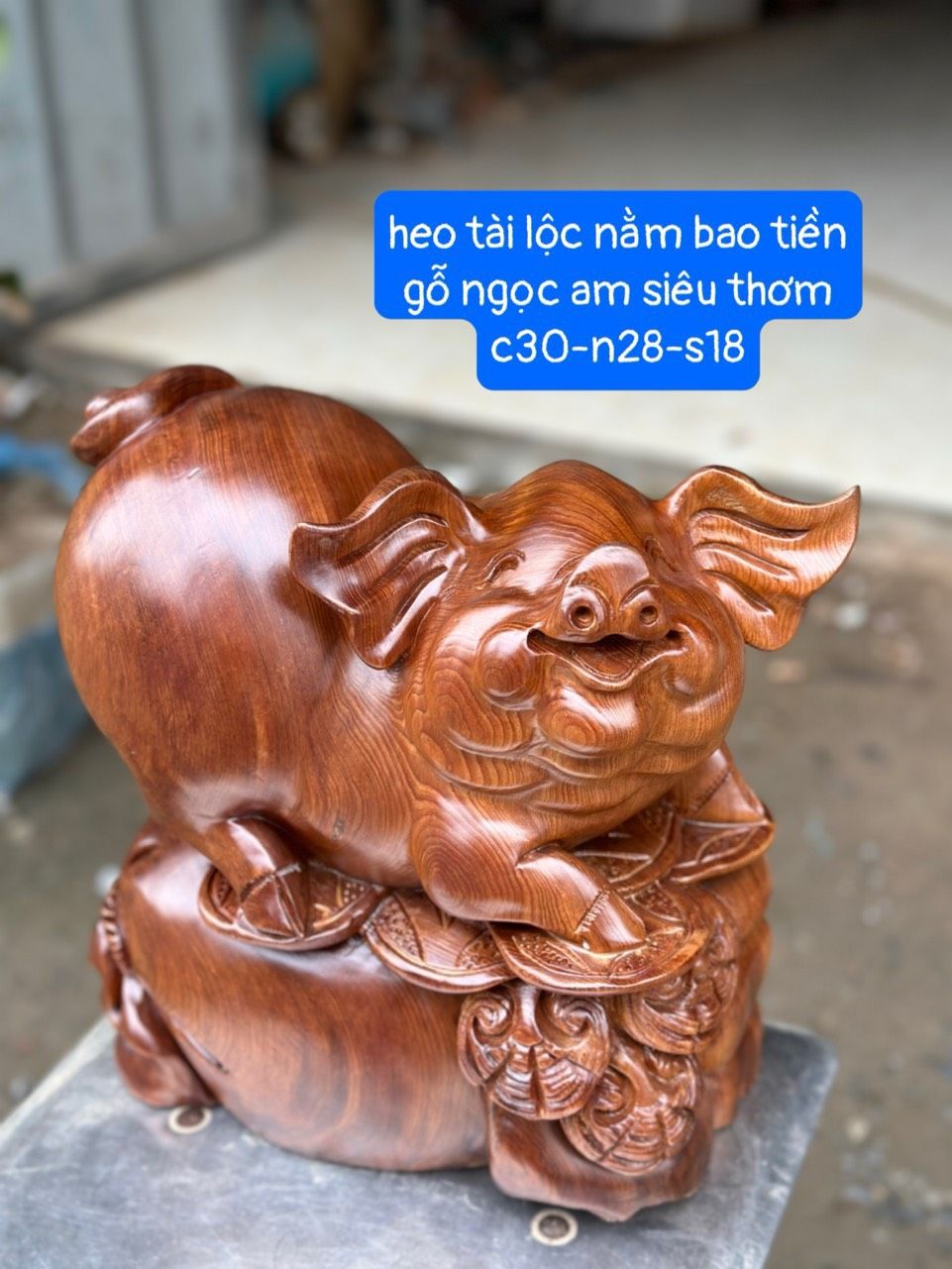 Heo gỗ Ngọc Am thơm phức vân veo đẹp