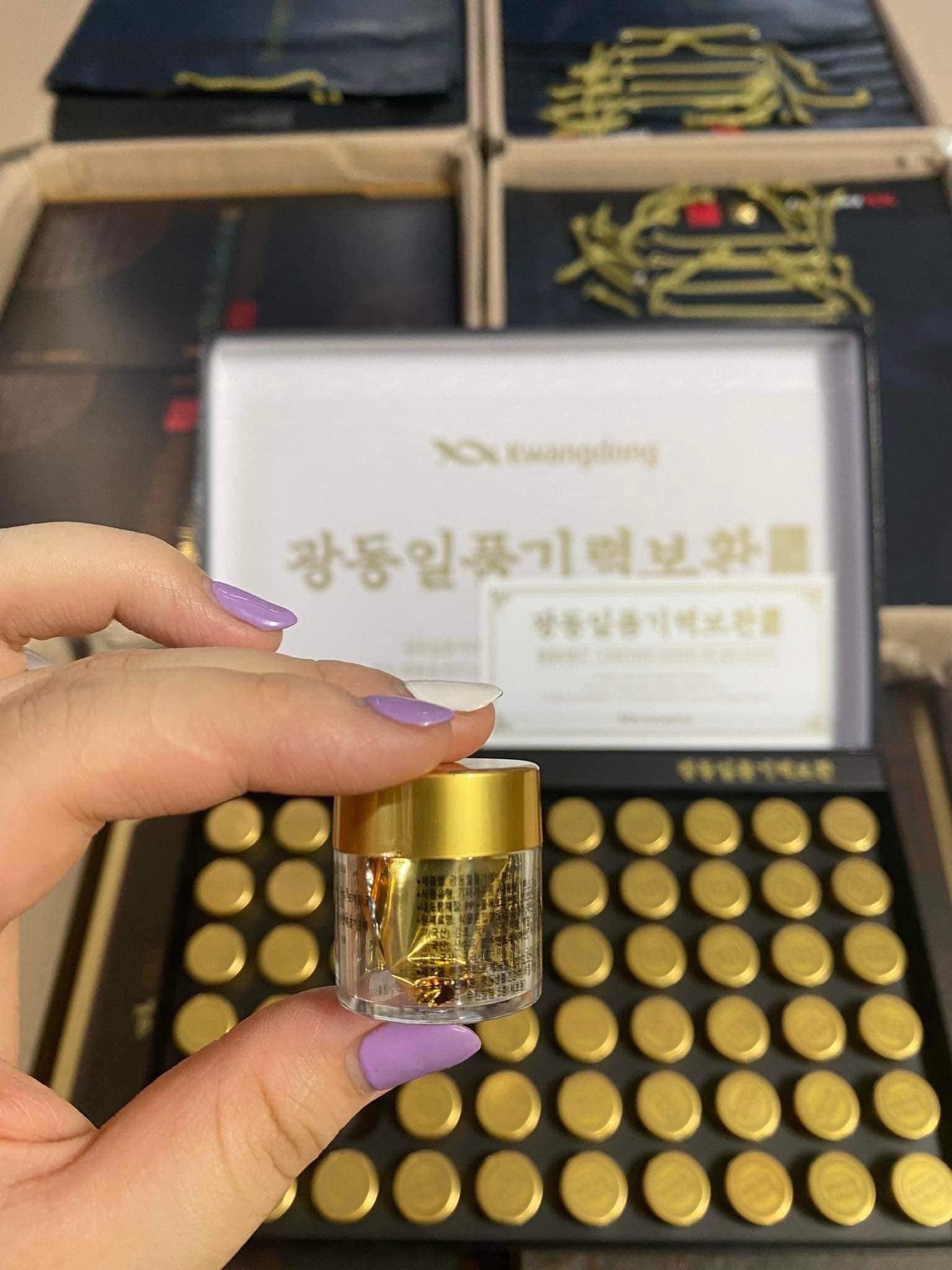An Cung Ngưu Hoàng Hoàn trầm hương Kwangdong