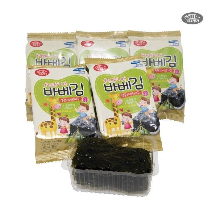 Rong Biển Miếng Ăn Liền Cuộn Cơm Cho Bé Baby Kim Bịch 3 Gói (BarbeKim) - Chính Hãng Hàn Quốc