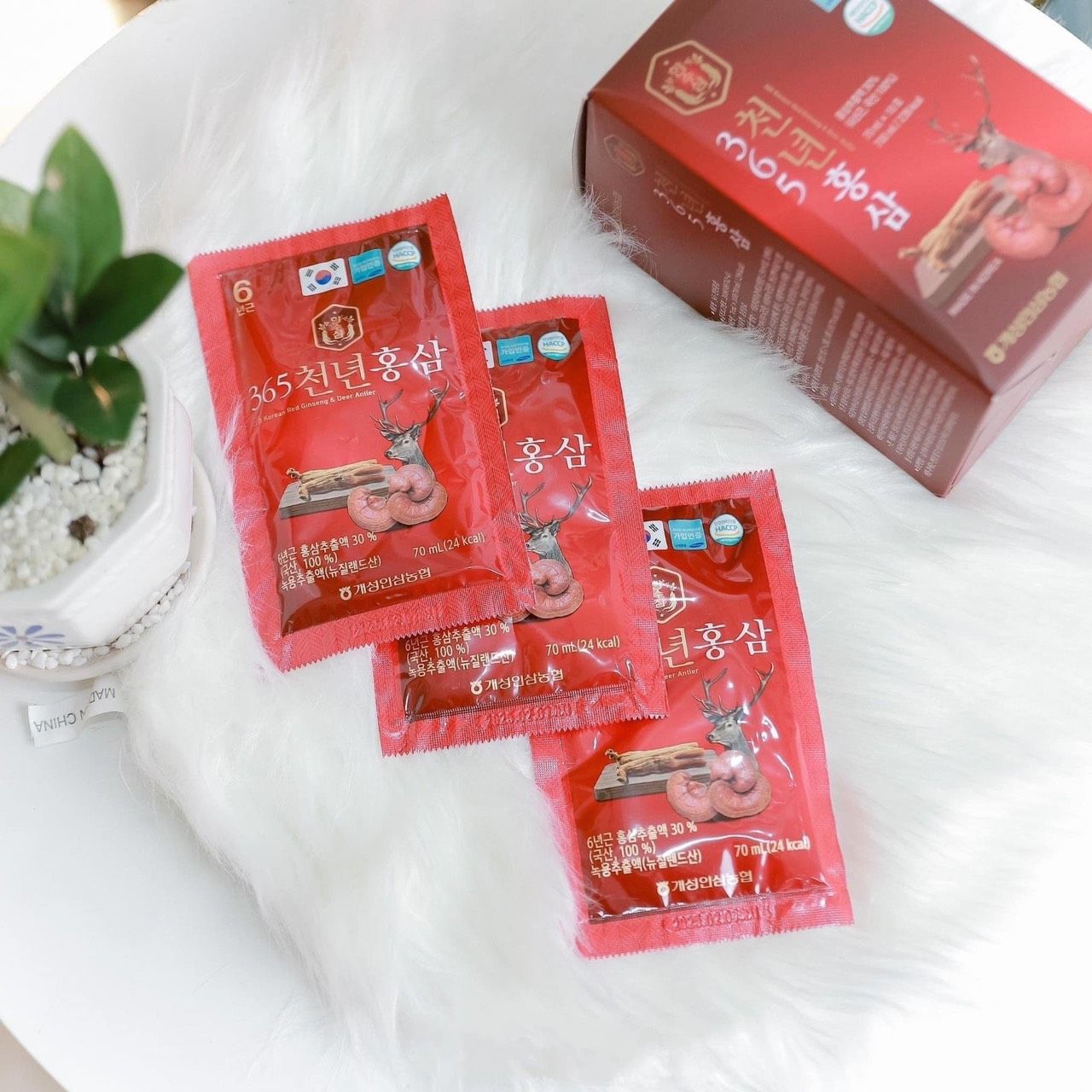 Nước Hồng Sâm Linh Chi Nhung Hươu 365 Hàn Quốc
