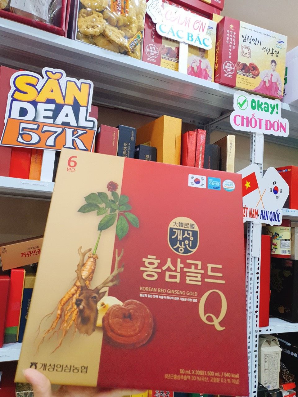 Nước Hồng Sâm Q Gold, Nấm Linh Chi, Lộc Nhung Hươu