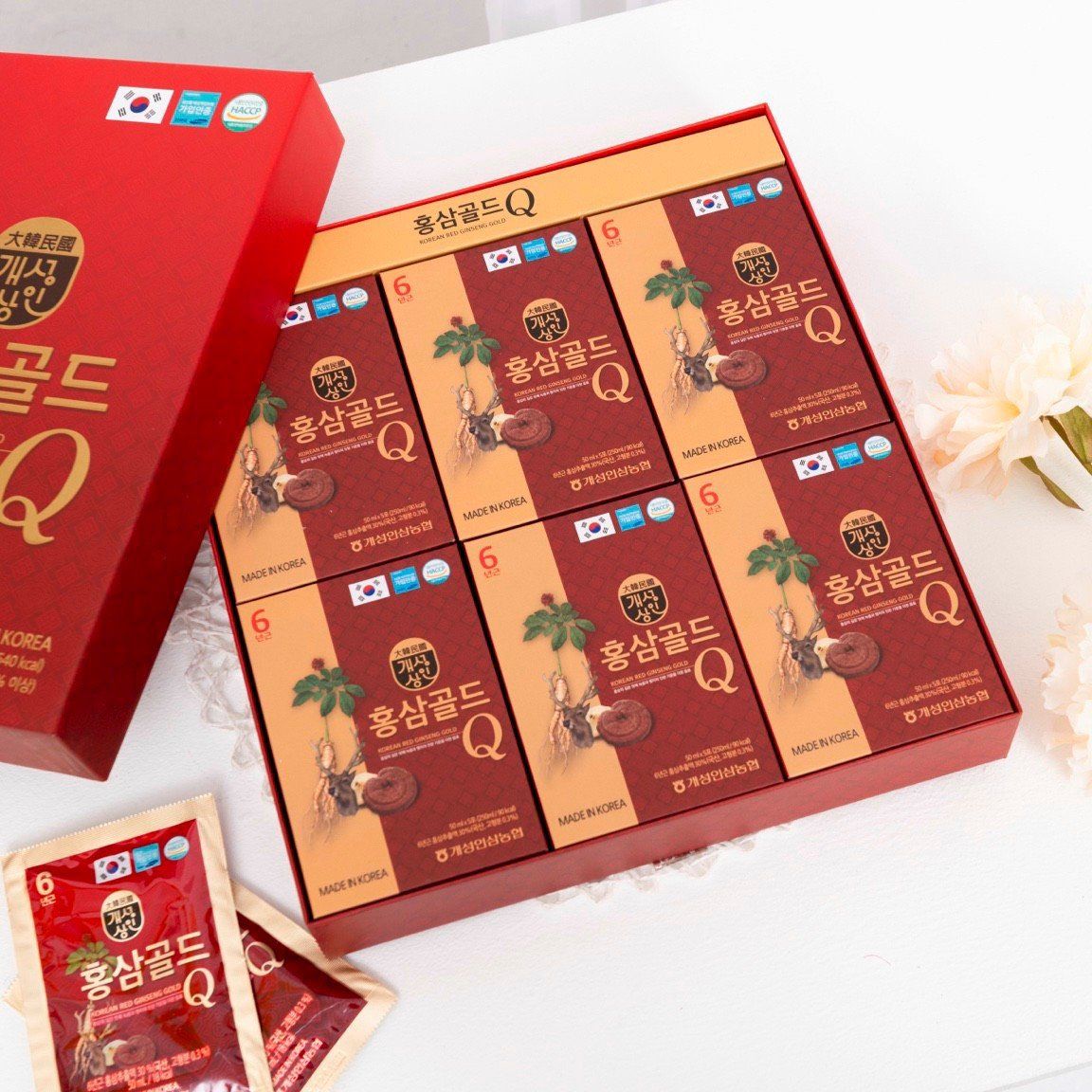 Nước Hồng Sâm Q Gold, Nấm Linh Chi, Lộc Nhung Hươu