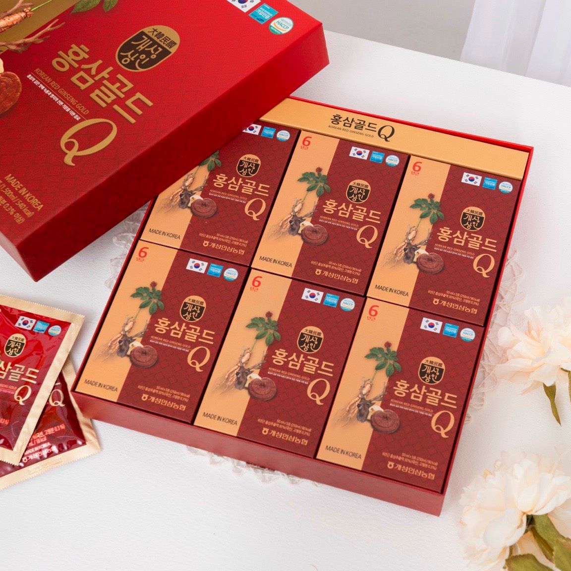 Nước Hồng Sâm Q Gold, Nấm Linh Chi, Lộc Nhung Hươu