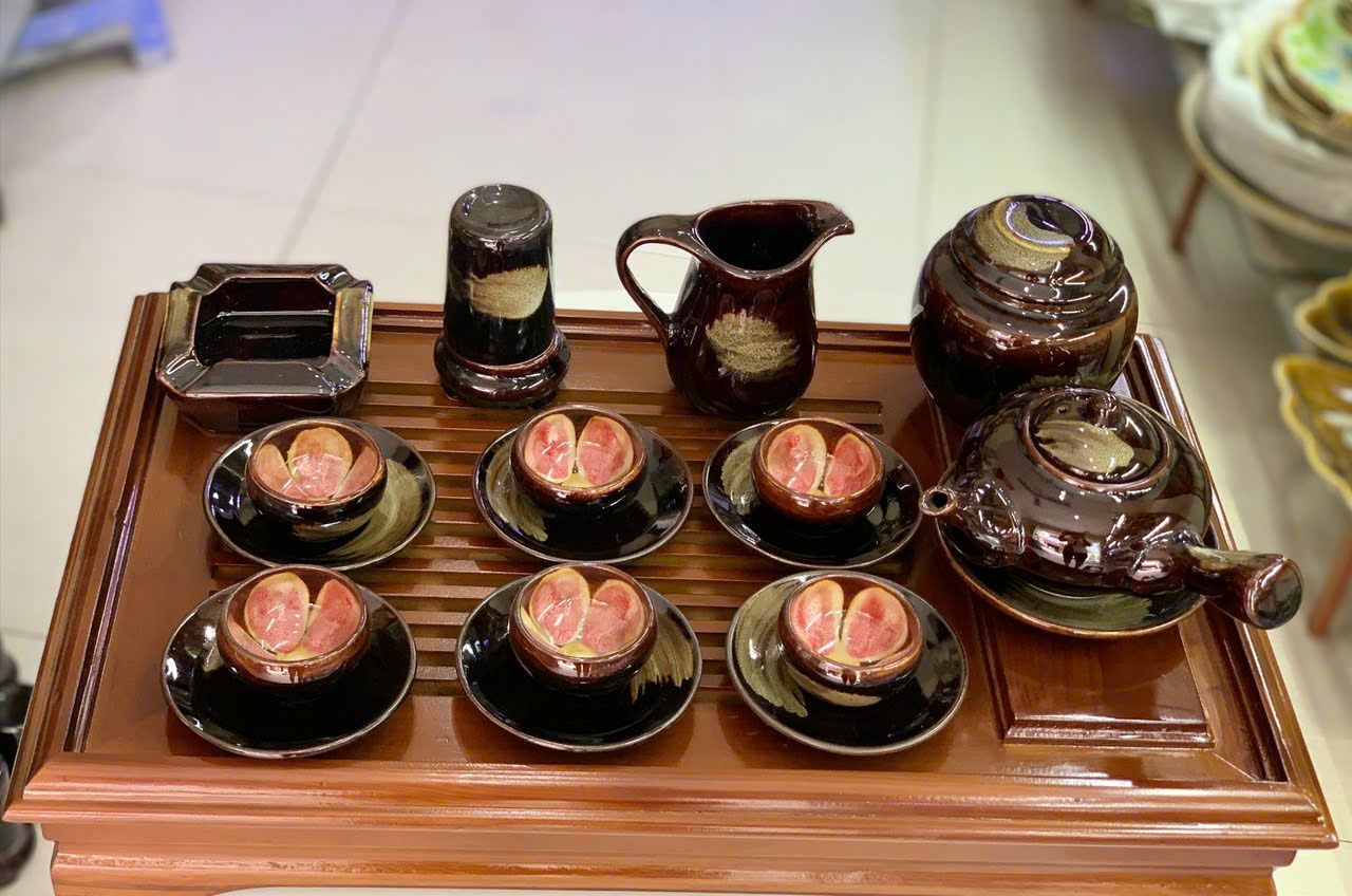 Bộ Ấm Chén Huyền Vân Bảo Ngọc (kèm phụ kiện)