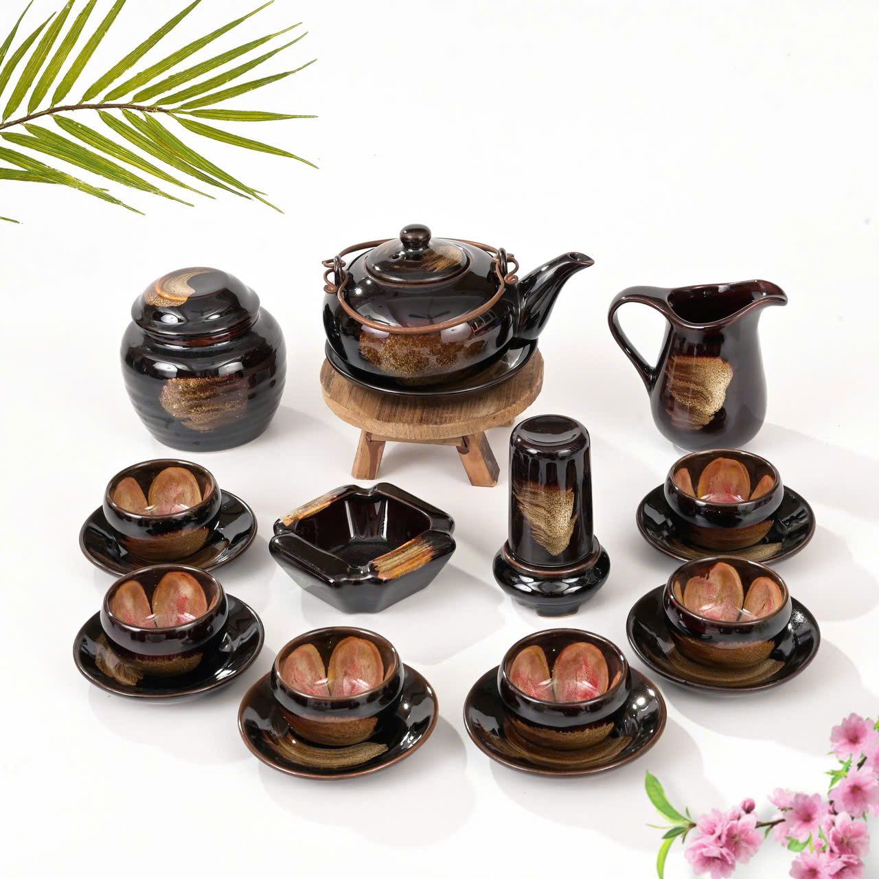 Ấm Chén Men Hỏa Biến Cao Cấp