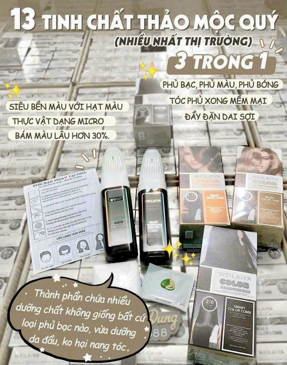 Dầu Gội Phủ Màu Dưỡng Tóc Weilaiya