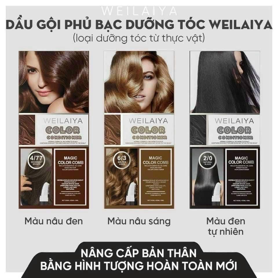 Dầu Gội Phủ Màu Dưỡng Tóc Weilaiya