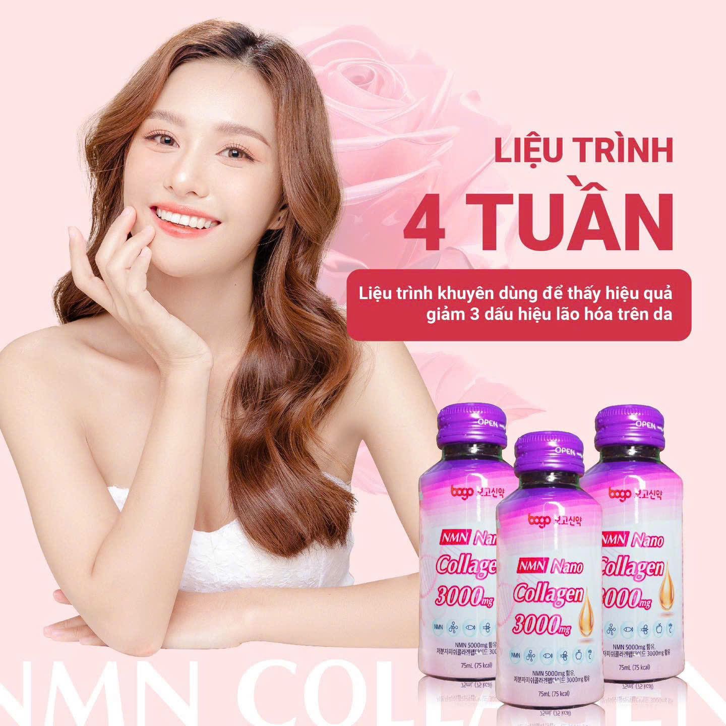 Nước Uống NMN Nano Collagen 3000 MG – Làn Da Căng Mịn, Níu Giữ Tuổi Thanh Xuân