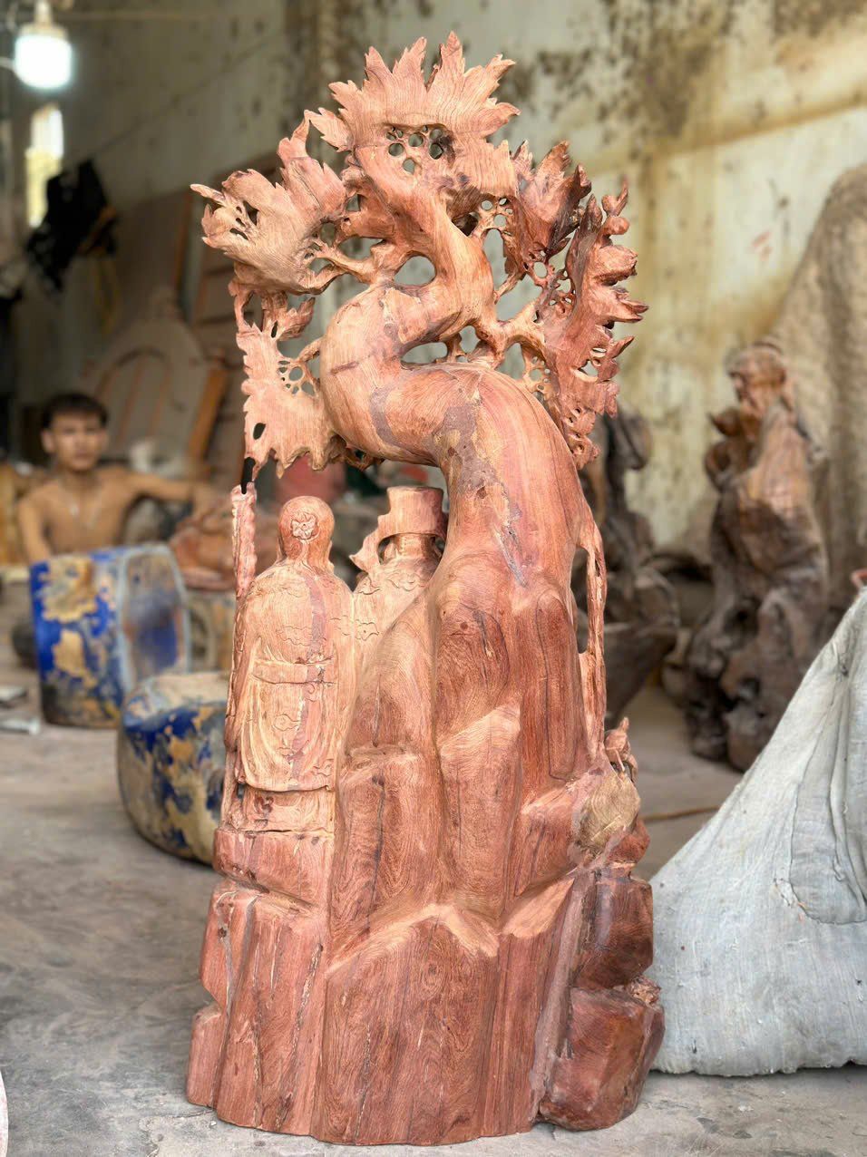 Tượng Tam Đa Gỗ Hương