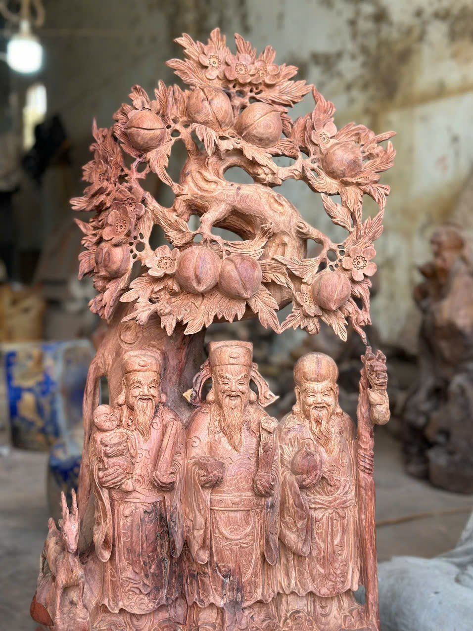 Tượng Tam Đa Gỗ Hương