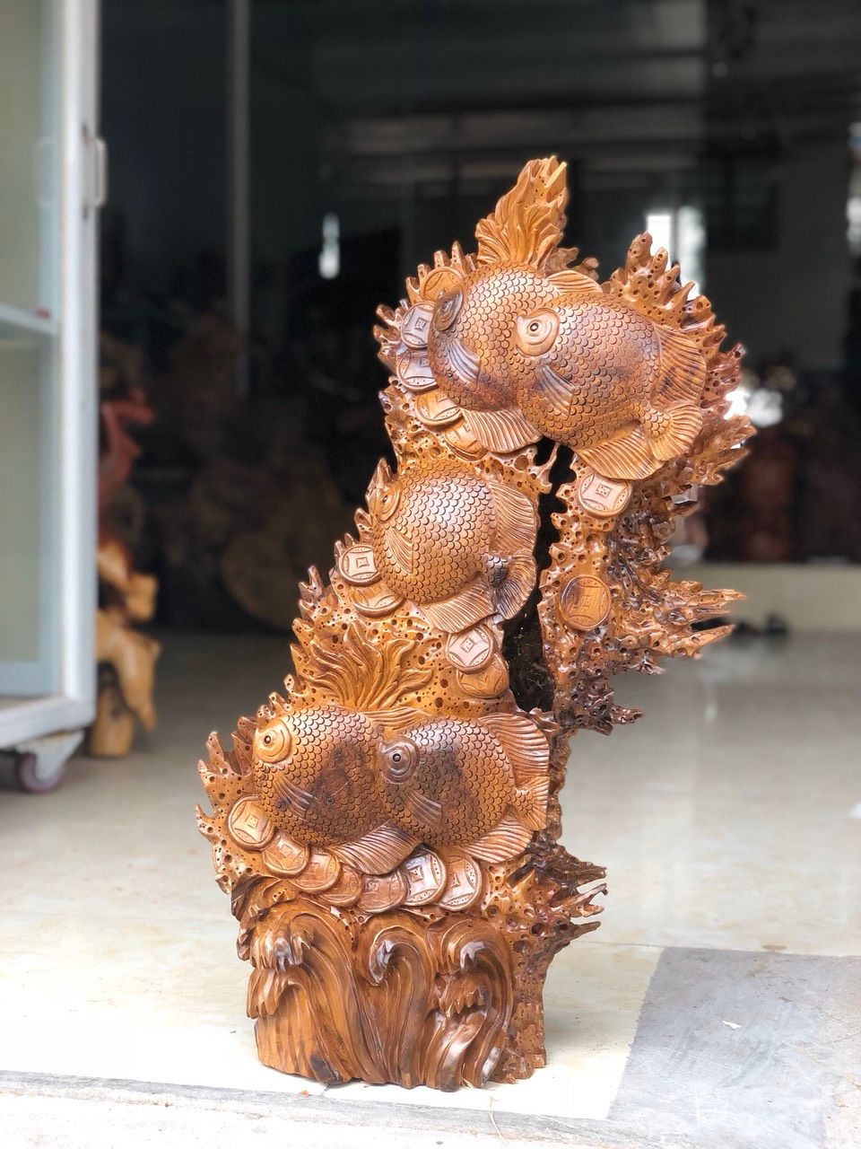 Cá Đồng Tiền Gỗ Bách Xanh Mộc Châu