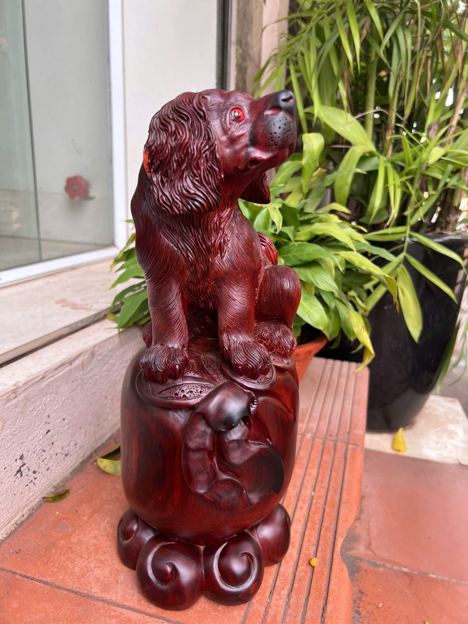 Cún Gỗ Trắc Việt Liền Khối