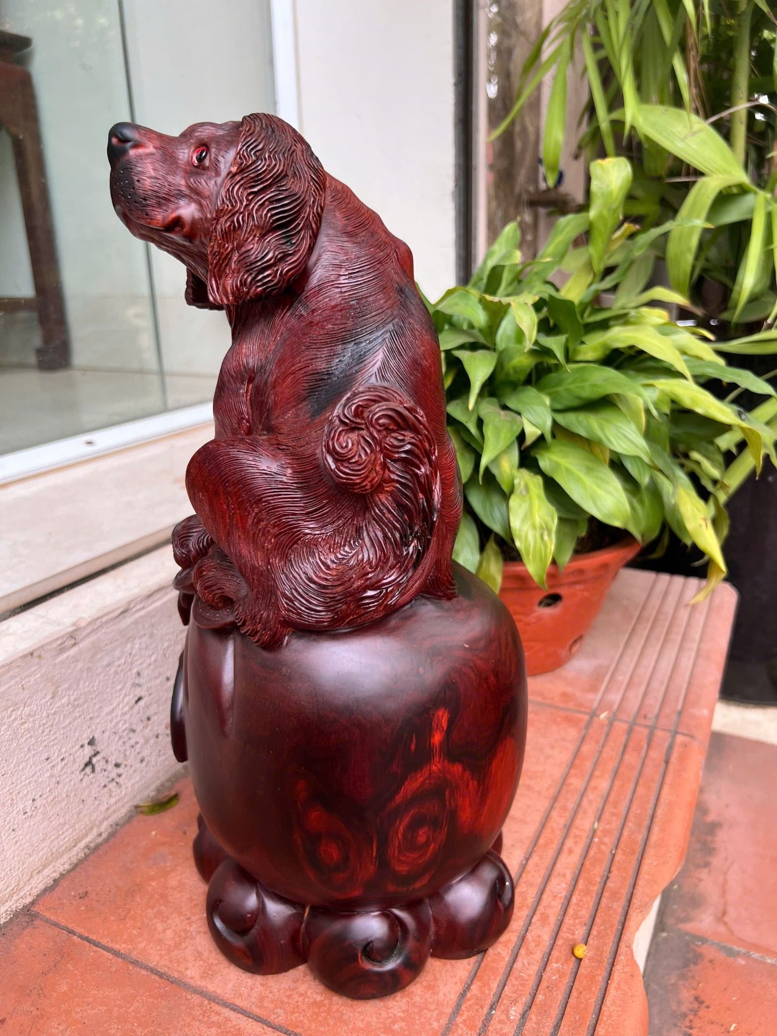 Cún Gỗ Trắc Việt Liền Khối