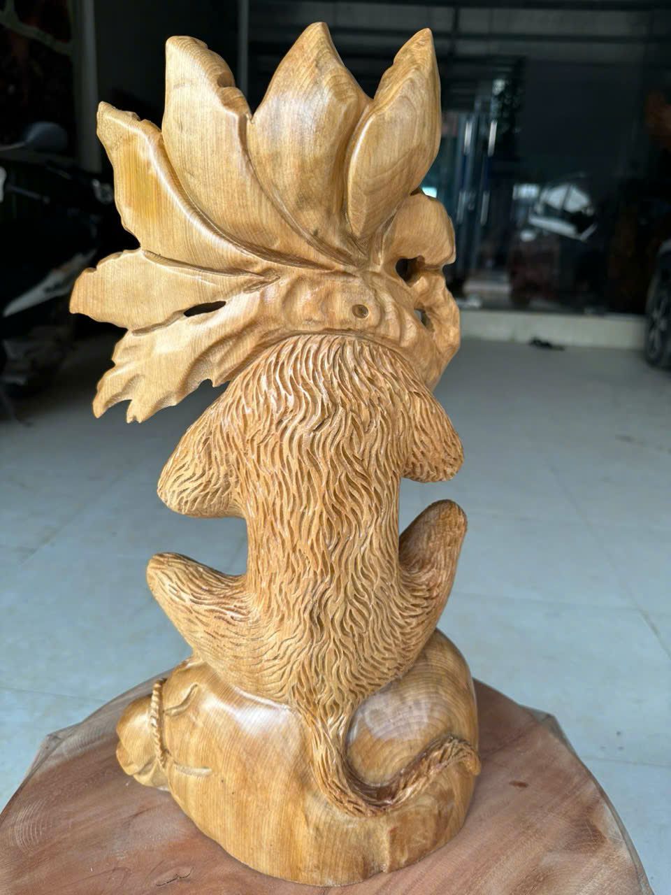 Khỉ Ngồi Ôm Đào Tiên Gỗ Ngọc Am