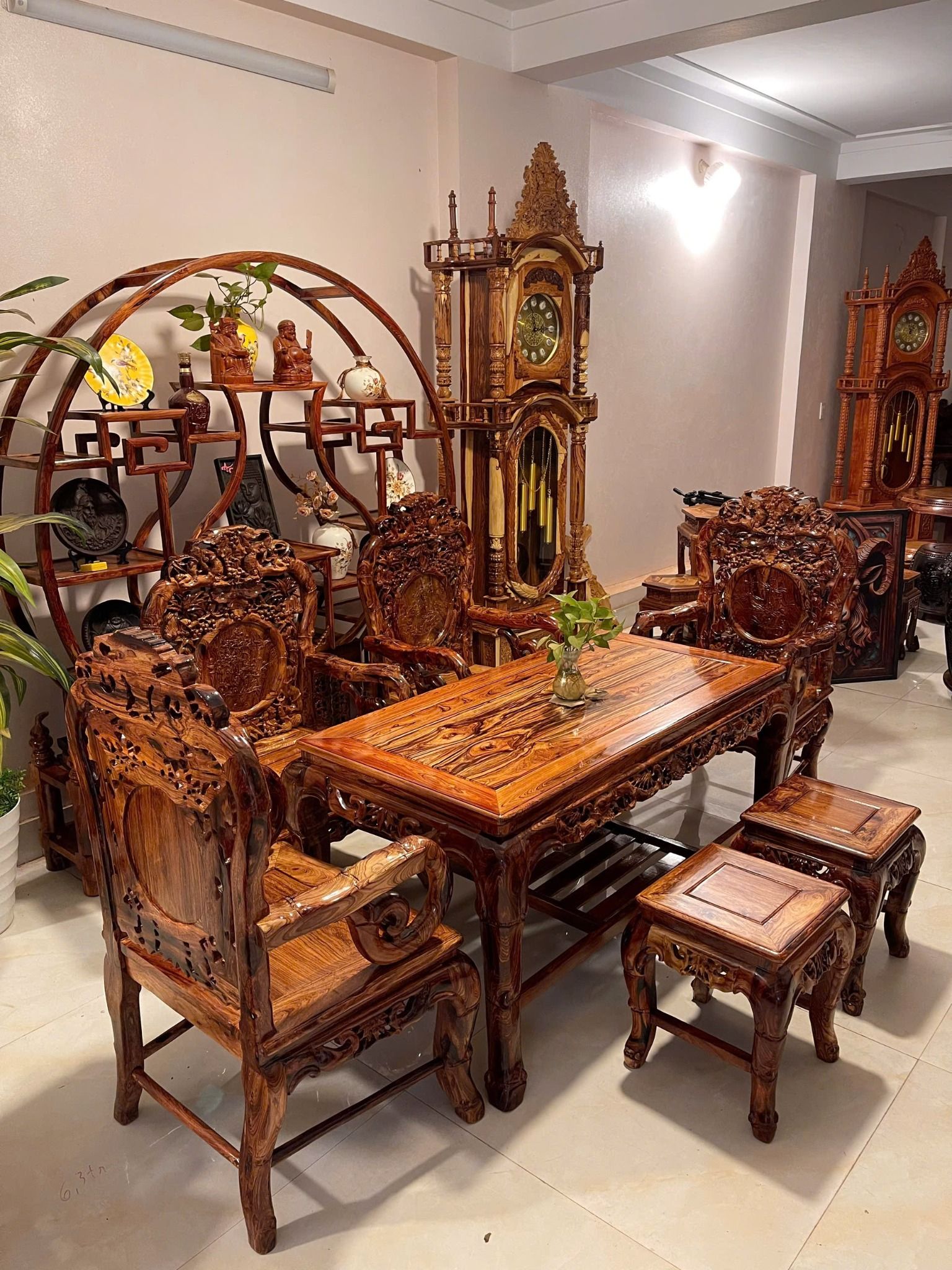 Bộ Bàn Phòng Khách Gỗ Cẩm Việt