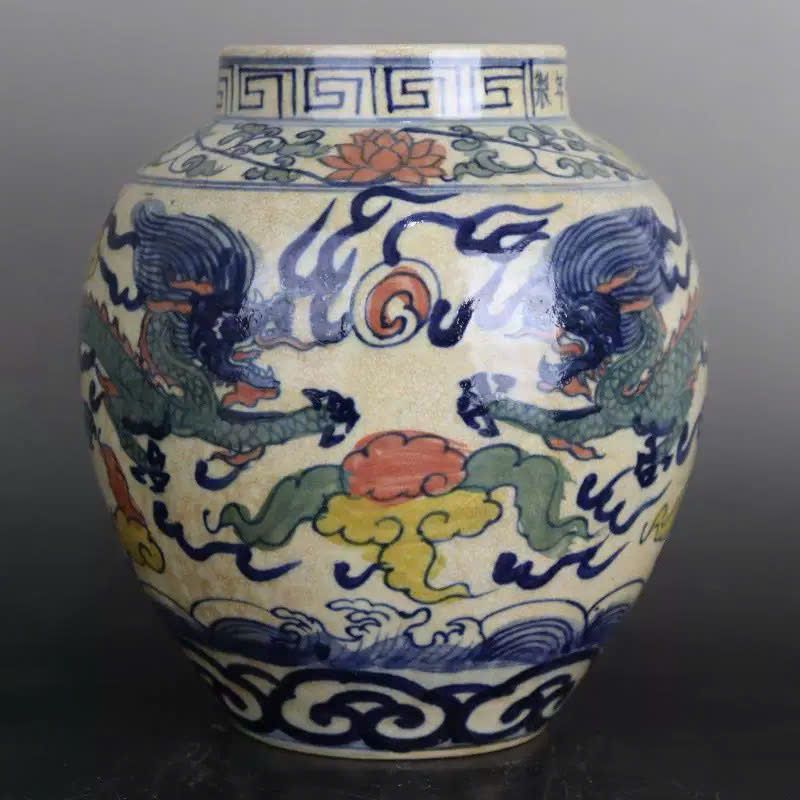 Bình hình rồng sứ