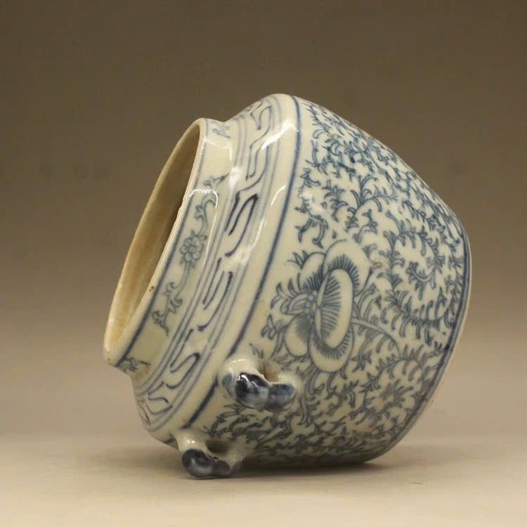 Bình cháo trắng xanh cổ