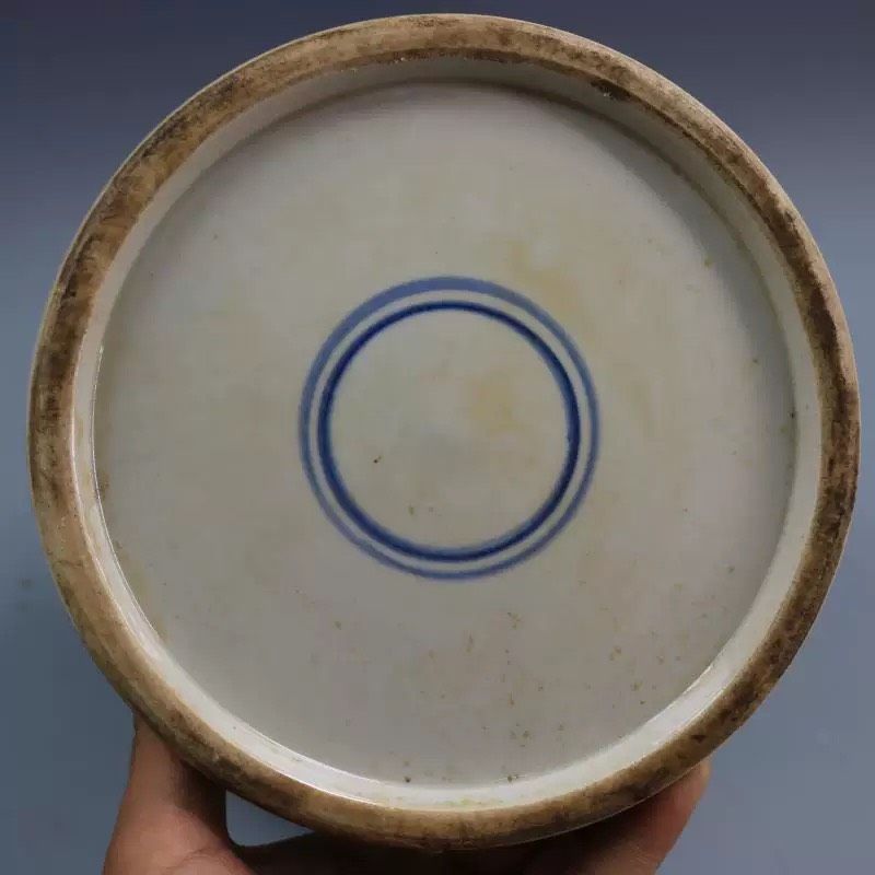 Bình cổ hoa văn trắng xanh