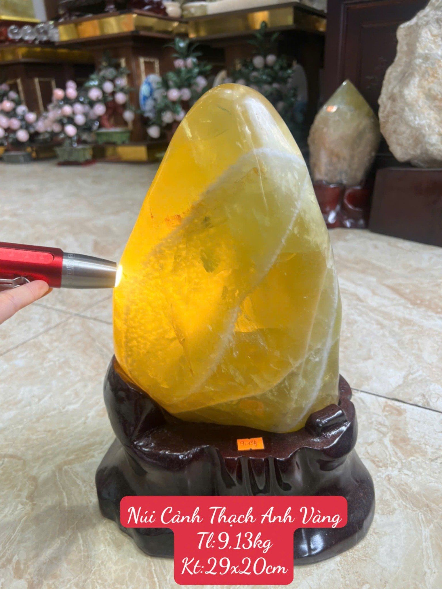 Núi Cảnh Thạch Anh Vàng