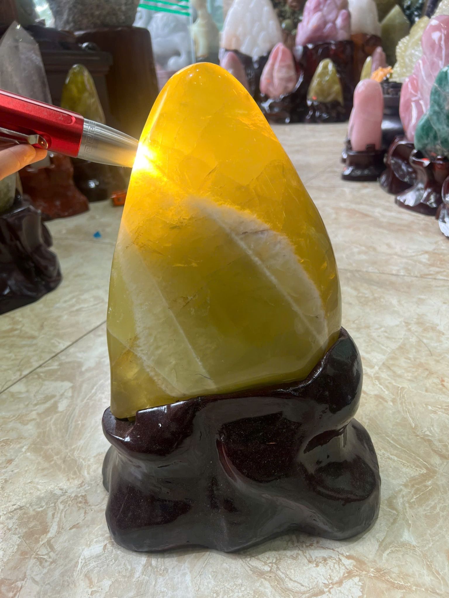 Núi Cảnh Thạch Anh Vàng