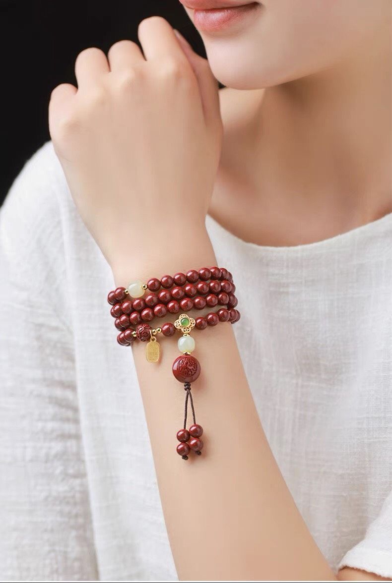 Vòng tay 108 cung hoàng đạo Cinnabar