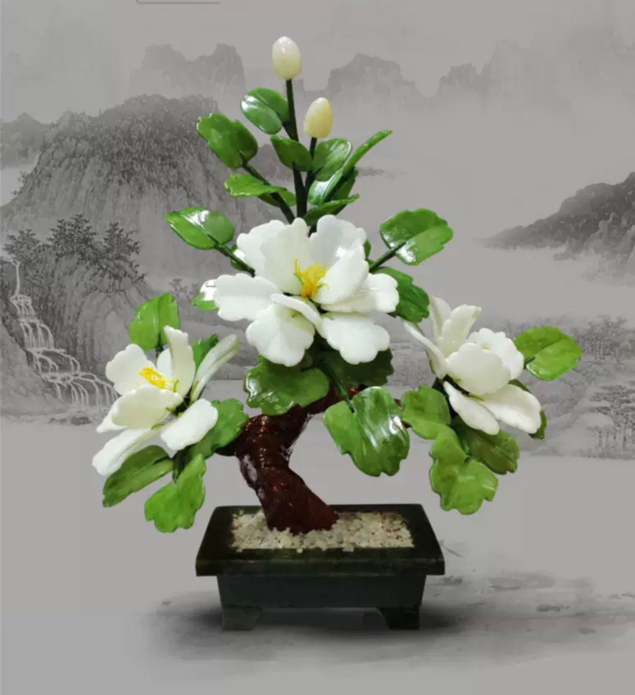 Chậu hoa mẫu đơn trang trí