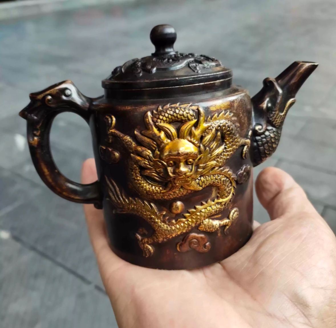 Ấm trà rồng phượng hoàng cổ