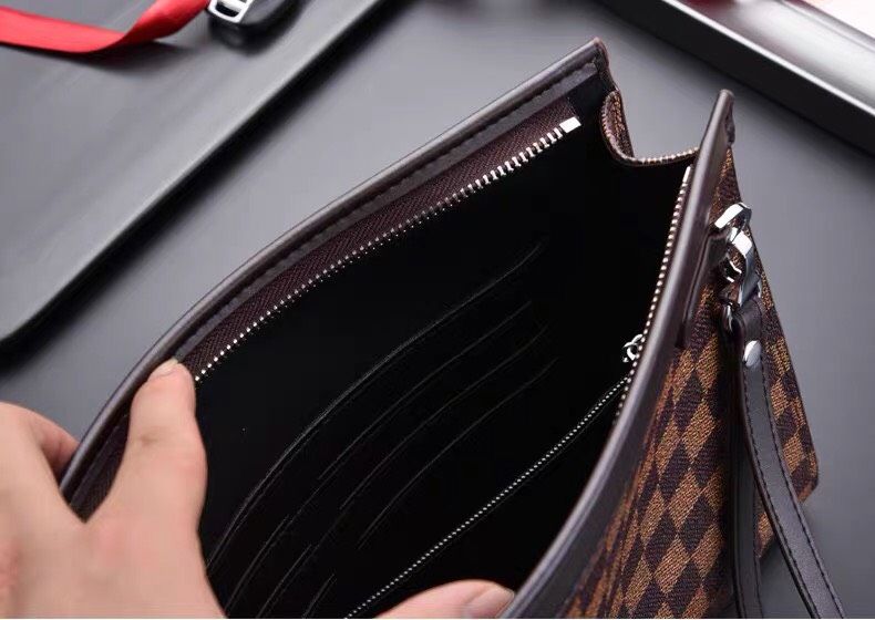 Túi clutch cầm tay nam doanh nhân cao cấp caro