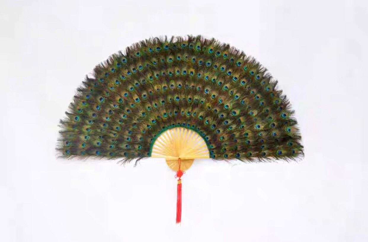 Quạt một mặt lông chim công