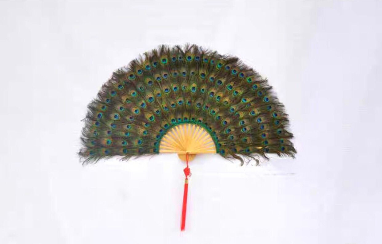 Quạt một mặt lông chim công